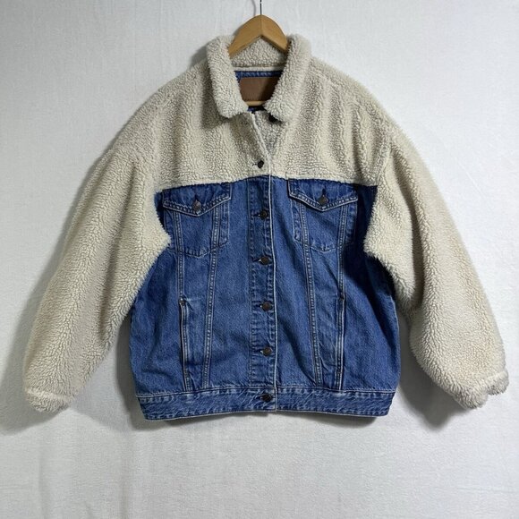 American Eagle Denim and Sherpa Jacket - Picture 3 of 3